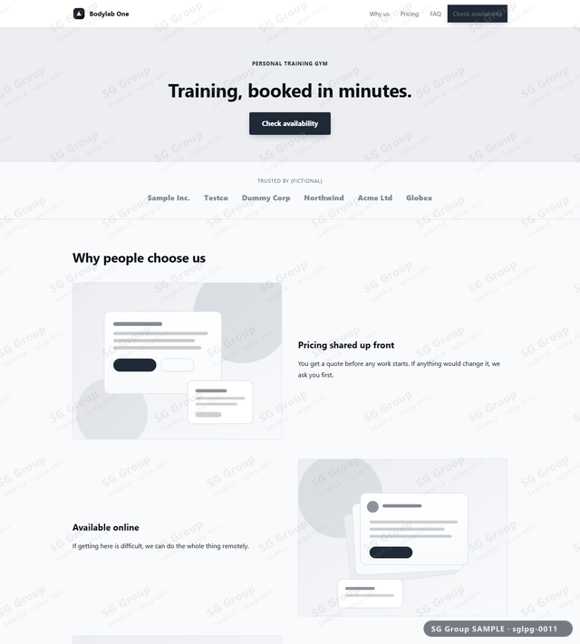Thumbnail of Personal Training Gym — Booking | banner CTA, Graphite, an HTML landing-page template for personal training gym aimed at booking.