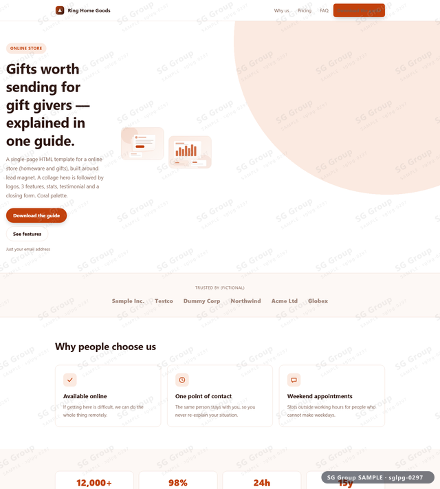 Thumbnail of Online Store — Lead Magnet | collage, Coral, an HTML landing-page template for online store aimed at lead magnet.
